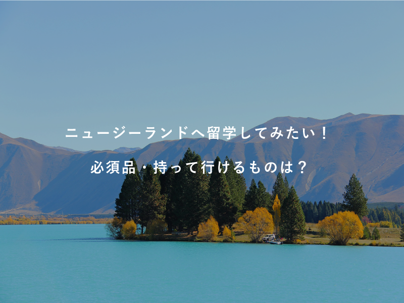 ニュージーランドへ留学してみたい！必須品・持って行けるものは？　