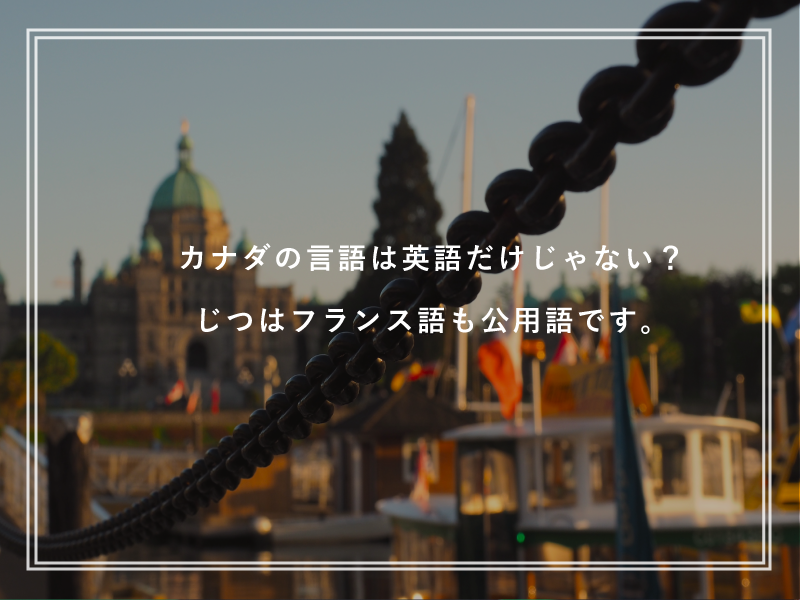 カナダの言語は英語だけじゃない？じつはフランス語も公用語です。