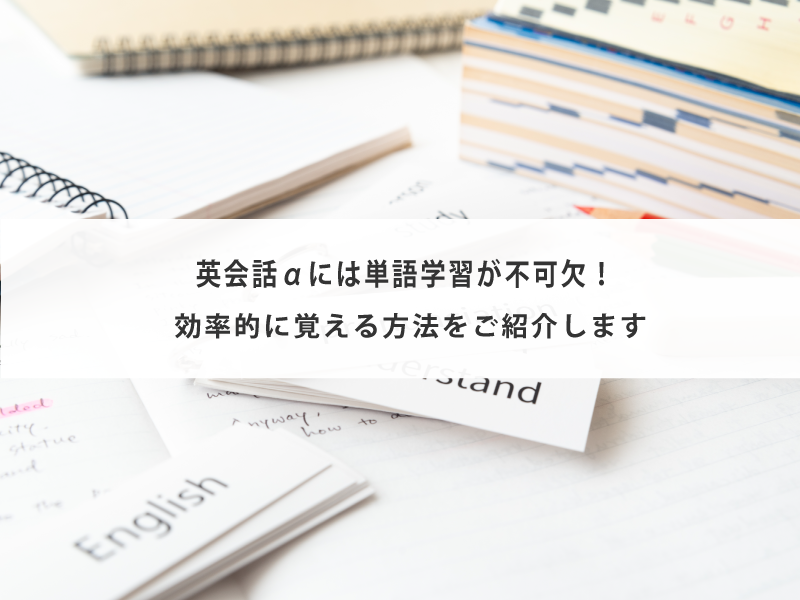 英会話αには単語学習が不可欠！効率的に覚える方法をご紹介します