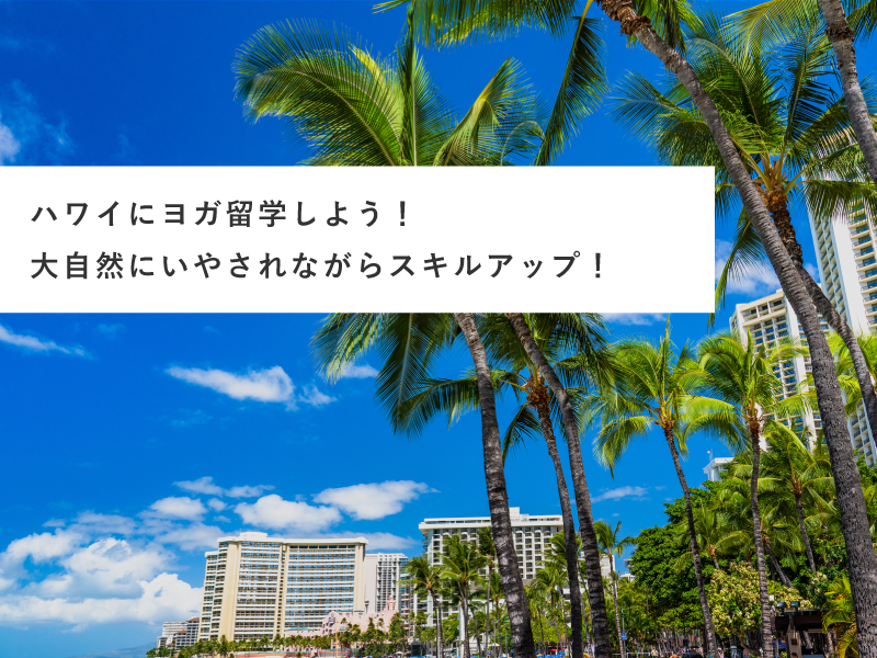 ハワイにヨガ留学しよう！大自然にいやされながらスキルアップ！