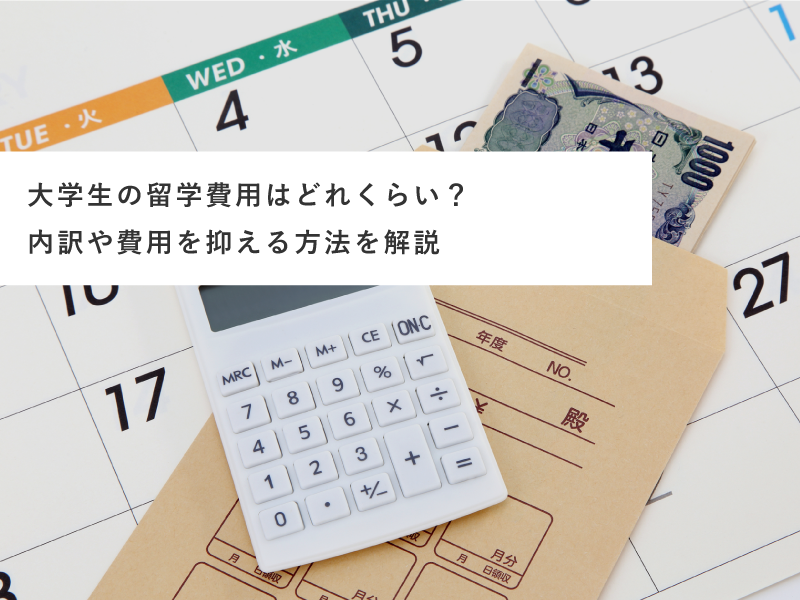 大学生の留学費用はどれくらい？内訳や費用を抑える方法を解説