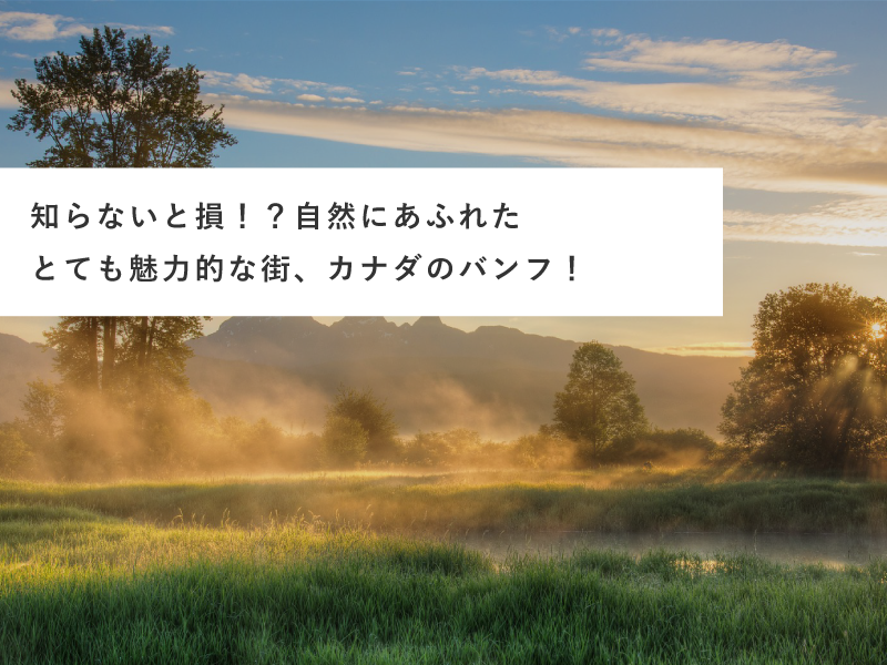 知らないと損！？自然にあふれたとても魅力的な街、カナダのバンフ！