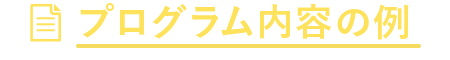 プログラム内容の例